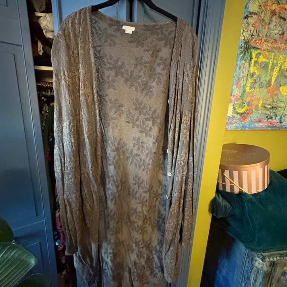 Transit Size Large Floral Lace Cardigan